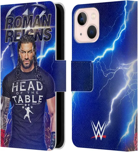 Miniatura 54 de Head Case Designs Officially Licensed WWE Distressed Logo Roman Reigns Leather Wallet Case Compatible with Apple iPhone 11