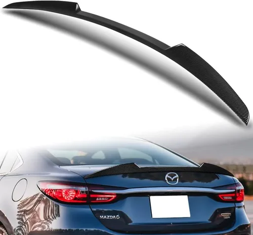 HYPERSPEED W-Power - Kit de labio trasero para alerón de maletero, ABS, estilo V, apto para Mazda 6 Mazda6 2018, 2019, 2020, 2021, accesorios