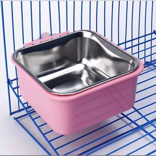 Miniatura 2 de Love Dream Cuencos colgantes para perros y gatos, comedero de agua para alimentos y alimentos con cuencos extraíbles de acero inoxidable y soporte