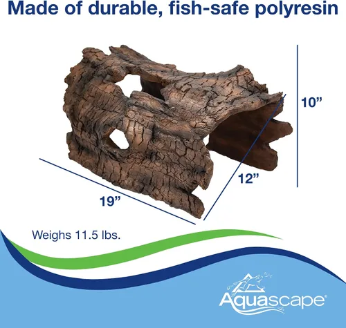 Miniatura 5 de Aquascape Cueva de peces de troncos falsos, control de depredadores y refugio decorativo para koi y peces, estanques, acuarios y terrarios, 78324