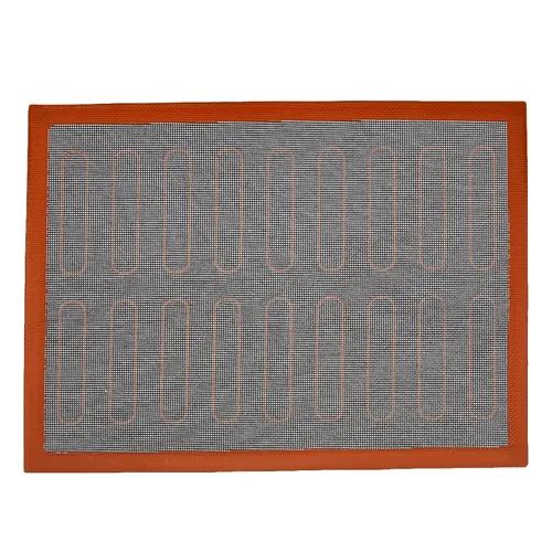 Miniatura 3 de Amazon Basics Eclair - Tapete de silicona antiadherente para hornear, reutilizable, fácil de limpiar, paquete de 2, negro/rojo/blanco, rectangular