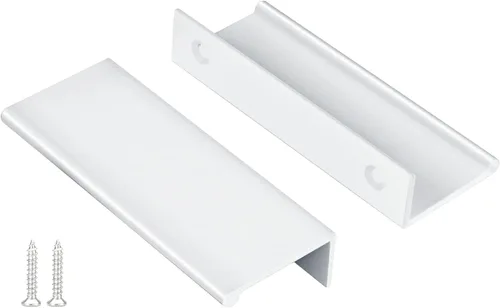 Miniatura 33 de Peaha Paquete de 10 manijas de gabinete de cocina de 1-5/16 pulgadas, tiradores negros para cajones de tocador, borde de puerta, tiradores de dedo