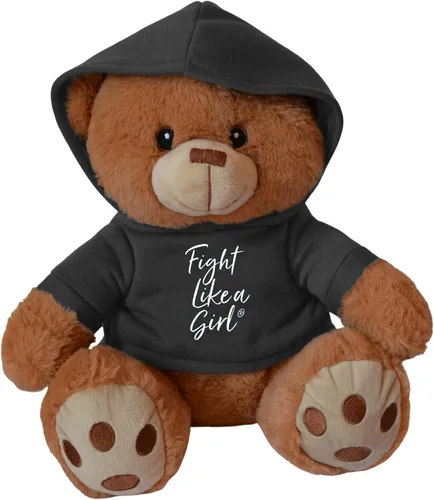Miniatura 3 de Fight Like a Girl Oso de peluche Fight Pal para el melanoma, conciencia sobre el cáncer de piel - Negro