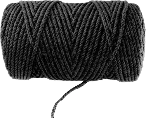 Miniatura 5 de Cuerda de yute negra de 4mm x 61 metros, cordel para jardinería, enrejado para plantas trepadoras de tomate, floristería, manualidades, regalo
