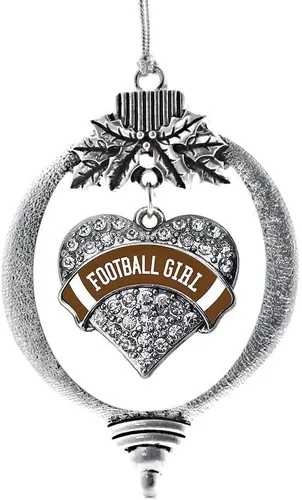 Miniatura 70 de Inspired Silver Adornos festivos de dije de corazón pave de plata con circonitas cúbicas