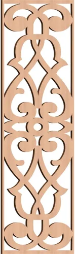 Miniatura 175 de 9 3/8"W x 24 3/8"H x 1/4"T Bellaire Decorativos Paneles de pared de madera calado, abedul