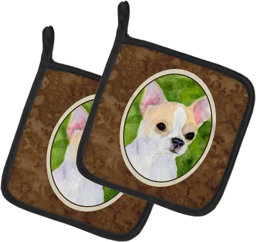 Miniatura 240 de Caroline's Treasures SS8617PTHD - Juego de soportes para ollas de cocina resistentes al calor, almohadillas calientes para horno para cocinar, Husky