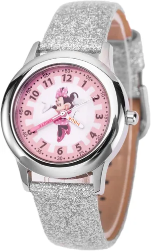 Miniatura 26 de Disney Minnie Mouse Watch for Girls – Cute Minnie Watch for Kids 3-5 with Stainless Steel Bezel & Pink Leather Strap – Adorable Mouse Watches
