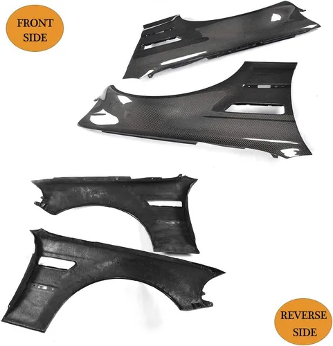 Miniatura 6 de Ventilación lateral del guardabarros compatible con BMW Serie 3 E46 M3 Coupé Convertible 1998-2005 salida de fábrica de fibra de carbono pura CF