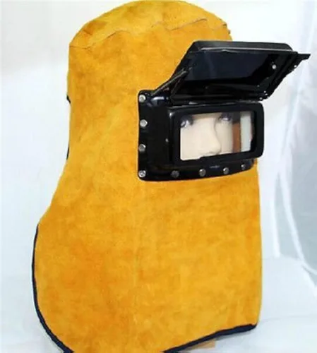 Sombrero de trabajo de soldador Máscara de soldadura de piel de vaca Cascos de soldadura Casco ignífugo Casco ignífugo Protección facial Cubierta de