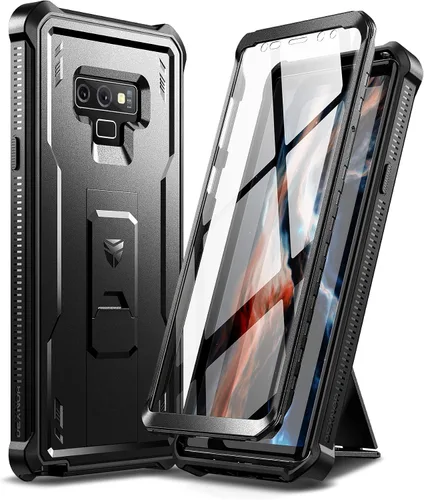 Dexnor Funda de cuerpo completo para Samsung Galaxy Note 9/6.4 pulgadas, [protector de pantalla y soporte integrados] resistente protección de grado