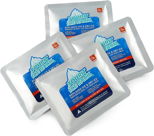 Miniatura 10 de TOURIT Paquete de hielo reutilizable para enfriadores, bolsas de hielo de larga duración para bolsas de almuerzo/cajas, mochilas enfriadoras