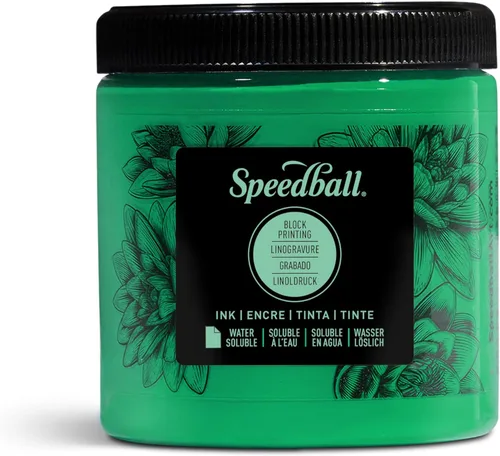Miniatura 48 de Speedball Tinta de impresión en bloque soluble en agua 3815 – Color intenso con acabado satinado AP no tóxico 8 onzas líquidas, peltre