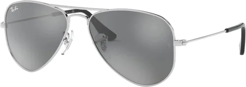 Miniatura 2 de Ray-Ban Junior Rj9506s - Gafas de sol de aviador de metal para niños Plata/Gris Espejo Plata