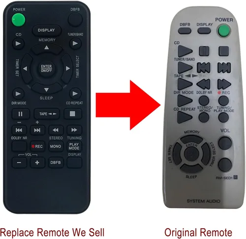 Miniatura 4 de RM-SED1 Mando a distancia de repuesto aplicable para Sony Compact Component Stereo System CMT-ED1A CMT-ED1 HCD-ED1 CMTED1A CMTED1 HCDED1