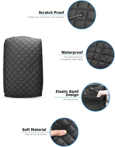Miniatura 5 de INTGET Funda para consola central Volkswagen/VW Atlas 2025 2024, funda de cojín para reposabrazos, cubierta de consola central, protector de tapa