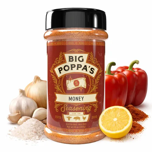 Miniatura 21 de Big Poppa's Double Secret Condimento para Bistec – Sazonador para Bistec Galardonado con Sal Marina Fina, Ajo en Polvo y Sal de Limón – Mezcla