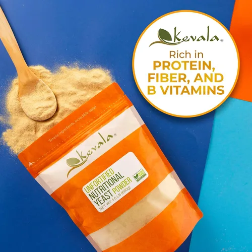 Miniatura 4 de Kevala Levadura nutricional: polvo no fortificado prémium para cocina vegana, producto de Estados Unidos, condimento con sabor a queso, levadura