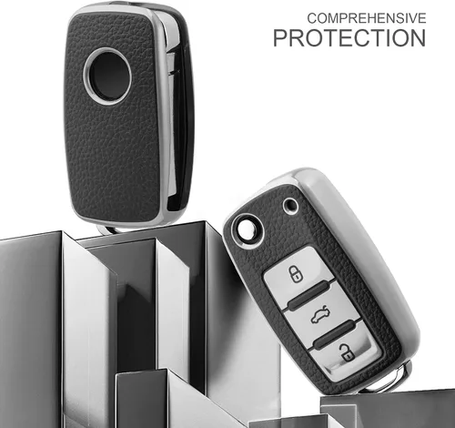 Miniatura 2 de ELOHEI para VW Funda para Llavero, Protección Completa de 361 Grados de TPU Suave Premium para VW Volkswagen Jetta, Beetle, Tiguan, Passat, Golf
