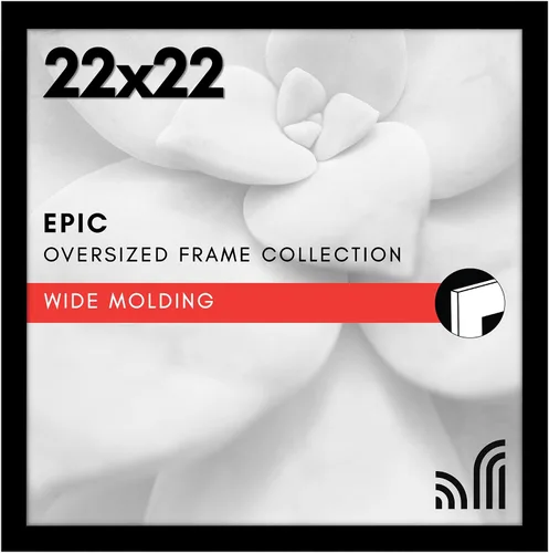 Miniatura 121 de Americanflat - Marco para cuadro de 16x20 con plexiglás pulido - Marcos anchos para cuadros fabricados en madera de ingeniería para exhibición Roble