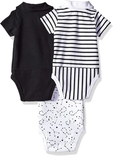 Miniatura 2 de Hanes Unisex-Baby Ultimate Baby Flexy 3 Pack Short Sleeve Polo Bodysuits