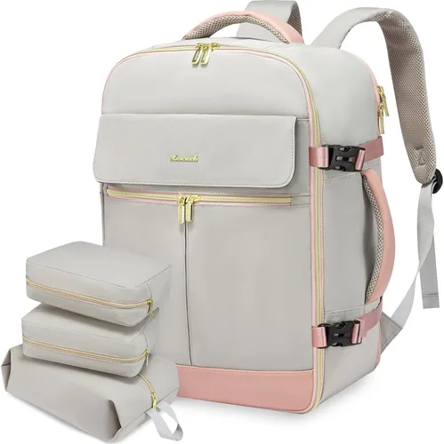 Miniatura 11 de LOVEVOOK - Mochila de Mano, Mochila de Viaje de 40L para Mujer con 3 Cubos de Embalaje, Mochilas de viaje