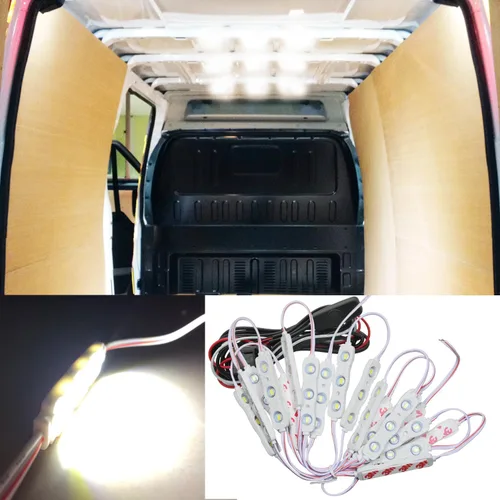Miniatura 10 de Kit de luz LED interior Ampper, para furgoneta, Blanco