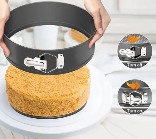 Miniatura 3 de Webake Springform - Molde para tartas de queso de 12 pulgadas, antiadherente con parte inferior extraíble, molde grande para hornear para Navidad