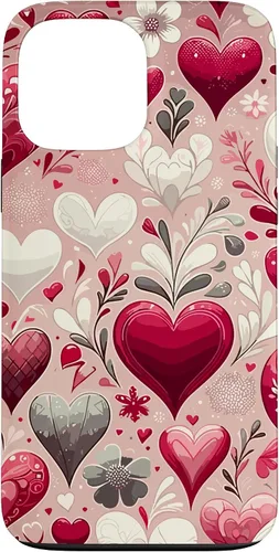 Miniatura 23 de Funda romántica para iPhone 11 Pro Max con corazones encantadores para el día de San Valentín