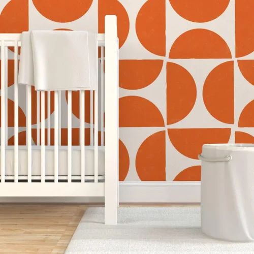 Miniatura 6 de Despegar y pegar papel tapiz Muestras - Mod Shapes Retro Geométrico Gran Escala Bold MCM Minimalismo Papel pintado personalizado extraíble por