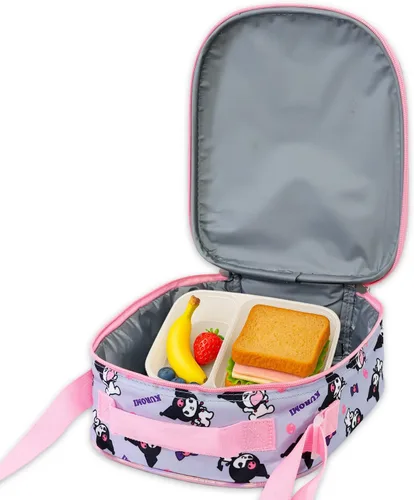 Miniatura 6 de Kuromi Lunch Box for Girls Set - Bundle with Sanrio Lunch Bag Plus Stickers, Water Bottle, More Kuromi Lunchbox School Supplies for Kids