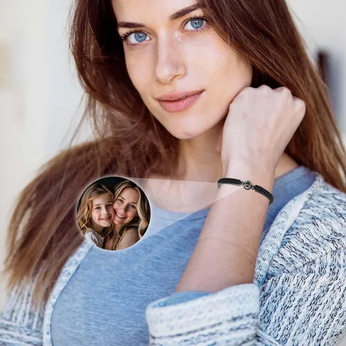Miniatura 26 de Pulseras personalizadas con fotos, pulsera con imagen en el interior, pulseras para parejas, foto personalizada, regalos de cumpleaños