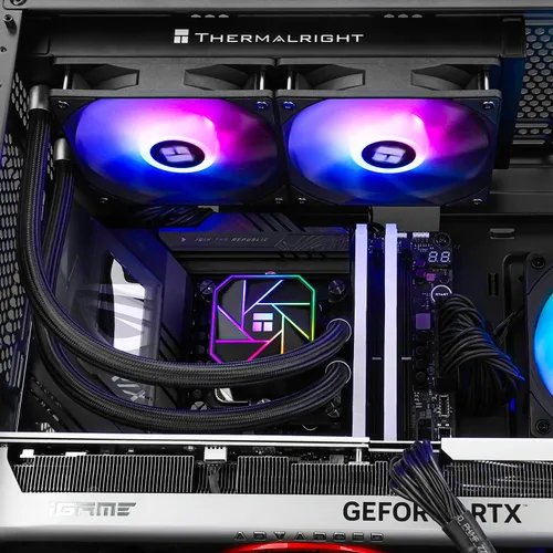 Miniatura 7 de Thermalright Aqua Elite 240 V3 - Enfriador líquido de CPU, tamaño de fila de enfriamiento de 240, 2 ventiladores PWM de 4.724 in, rodamientos S-FDB