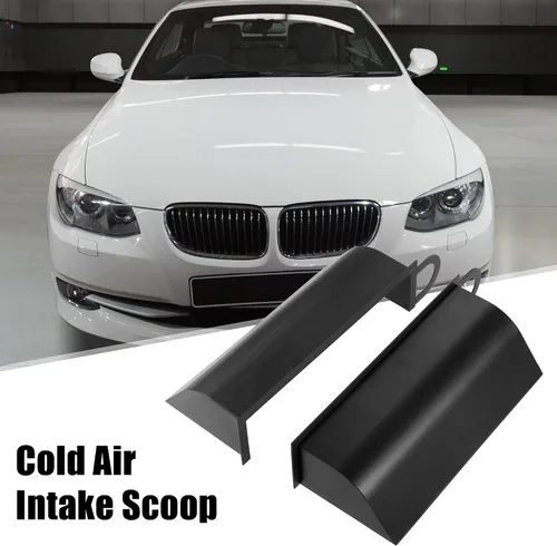 Miniatura 2 de X AUTOHAUX 2 unids capó dinámico aire frío sintonización sistema de admisión cucharada para BMW E90/91/92/93 316d 318d 320d 325d 330d 335d 316i 318i
