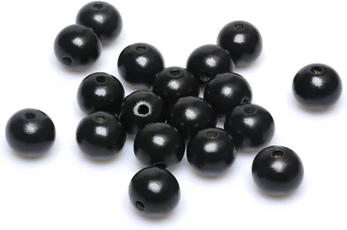 Miniatura 8 de 1000 cuentas de madera negras de 0.236 pulgadas a granel, cuentas espaciadoras sueltas de madera para manualidades hechas a mano, agujero de 0.079