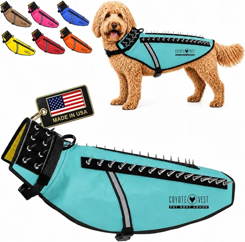 Miniatura 40 de CoyoteVest Chaleco Protector de Arnés para Perro, Accesorios Reflectantes para Perro con Picos para Proteger a tu Mascota de Ataques de Rapaces