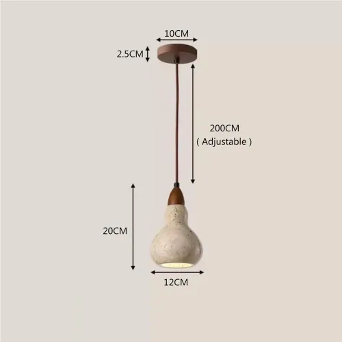 Miniatura 7 de Vintage Small Bedside Pendant Lights Mid Century Natural Stone Hanging Lamp Nordic Single Head Solid Wood Chandelier for Kitchen Island Bedroom