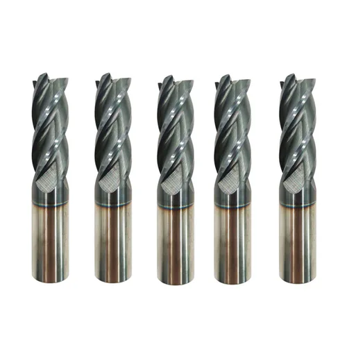 Miniatura 14 de joleully Fresa de Extremo Cuadrado de Carburo de 1/2", HRC 45 Grados Extremo Único 4 Flautas Recubrimiento AlTiN Brocas de Fresado