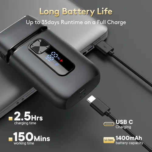 Miniatura 4 de Brightup - Afeitadoras eléctricas de lámina para hombres - Maquinilla de afeitar eléctrica suave y de corte cercano para hombres con recortador