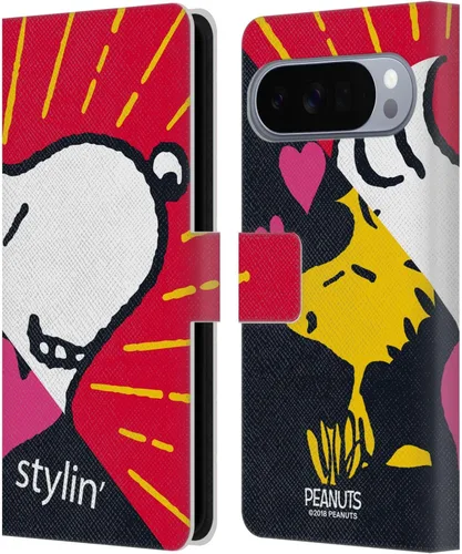 Miniatura 74 de Head Case Designs Officially Licensed Peanuts Snoopy & Woodstock 2 Halfs and Laughs Leather Wallet Case Compatible with Google Pixel 8 Snoopy