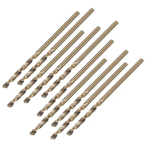 TA-VIGOR Brocas helicoidales de vástago recto de 0.063 pulgadas, 10 brocas de acero de alta velocidad M35 con vástago de 0.063 in para perforar