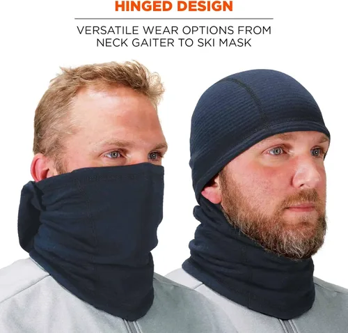 Miniatura 8 de Ergodyne - Balaclava de invierno 16848, resistente al fuego, cumple con la norma FR, cumple con ASTM F1506 y NFPA 2112, N-Ferno 6847, negro azul