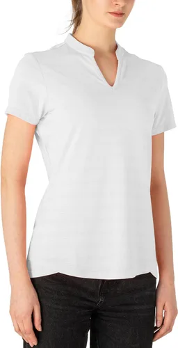 Miniatura 116 de Gopune Polo de golf con cuello en V para mujer, sin cuello, manga corta, ligera, de secado rápido, camisetas de tenis para correr