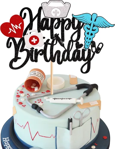 Miniatura 15 de Rsstarxi 1 paquete de decoración para tartas de enfermería 2023, decoración de pastel de graduación para enfermería temática médica enfermera 2023