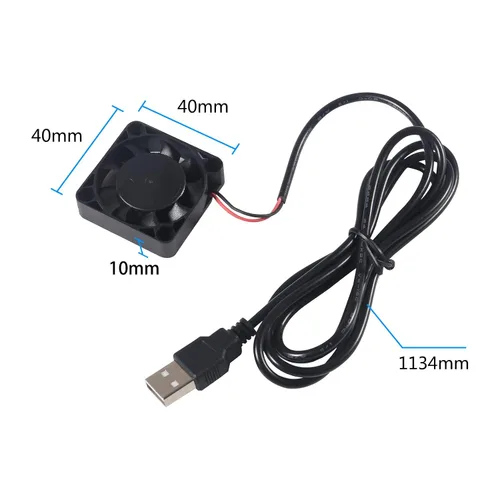 Miniatura 3 de Ventilador de refrigeración sin escobillas USB de 1.575 in x 0.394 in DC 5 V, ventilador de refrigeración silencioso 4010 mini ventilador