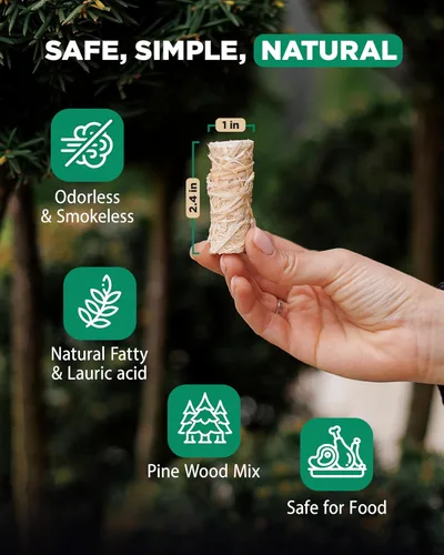 Miniatura 4 de WH 185 Piezas Encendedores de Fuego Naturales para Chimenea Interior - Caja Grande de 5 Libras - Encendedores de Carbón de Larga Duración