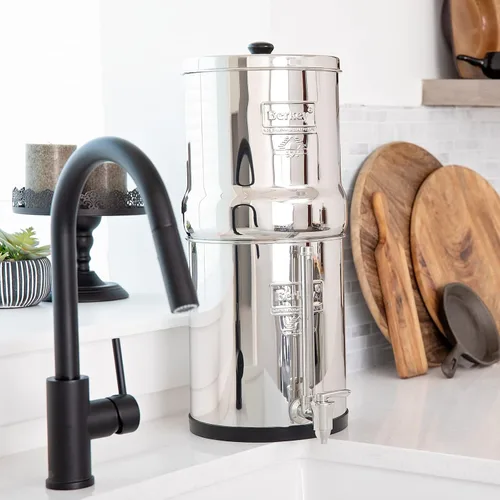 Miniatura 3 de Grifo de acero inoxidable Berkey Water View de 7 pulgadas para viajes y sistemas grandes, color azul