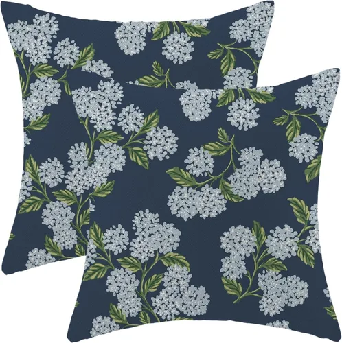 Miniatura 52 de AEIOAE Fundas de Almohada de Primavera 12x20 Pulgadas Juego de 2, Fundas de Almohadas Decorativas de Flores Silvestres y Plantas Verde Salvia