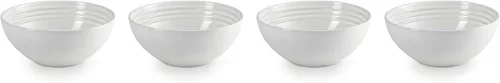 Miniatura 2 de Le Creuset Juego de 4 cuencos de sopa de gres, 22 onzas (6.25") cada uno, blanco