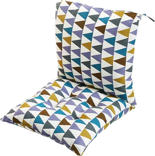 Miniatura 24 de Cojín para silla de respaldo alto, cojines y cojines de silla de alta calidad, cojín de respaldo y asiento con lazos para patio, jardín, oficina
